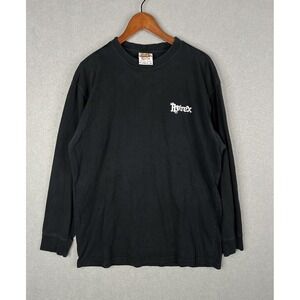 Avirex Long Sleeve Black T-Shirt Logo Men XL Logo Thick Quality‎ Y2K Vintage